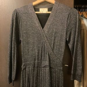 Kate spade metallic pleated knit wrap dress 🖤